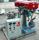 USED: Jaygo Dual Shaft Variable Speed Mixer, model DSVS 1/0.5, 316 stainless steel. Change can design. 2 gallon working capacity, 3.5 total. (1) 10-1/2