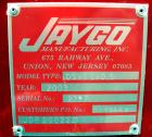 USED: Jaygo Dual Shaft Variable Speed Mixer, model DSVS 1/0.5, 316 stainless steel. Change can design. 2 gallon working capacity, 3.5 total. (1) 10-1/2