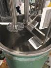 Used Myers Dual Shaft Vacuum Mixer, Model V550AH-20-30-1539. The mix cans measure 44