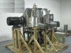 Used Niro Fielder High Shear Granulating Mixer, Model PMA-1200, 316 stainless steel construction, 50 kw DC main impeller, 0-140 rpm, 22/15 kw DC chopper, 3600/1800 rpm, jacketed bowl rated 2 bar at 8...