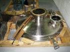Used Niro Fielder High Shear Granulating Mixer, Model PMA-1200, 316 stainless steel construction, 50 kw DC main impeller, 0-140 rpm, 22/15 kw DC chopper, 3600/1800 rpm, jacketed bowl rated 2 bar at 8...