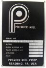 Used Premier Mill Prem-A-Mix ESD Dual Shaft Disperser, model ESD/1/2, 316 stainless steel. 2 Gallon working capacity, 2-3/4 total. Stainless steel jacketed mixing can 10-1/2