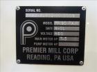 Used Premier Mill Triple Shaft Hidrobot Planetary Mixer, Model MPVDV-360. Approximately 96 gallon total capacity. 304 stainless steel contact parts. With (3) jacketed mix cans, each approx. 31 