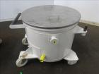 Used Premier Mill Triple Shaft Hidrobot Planetary Mixer, Model MPVDV-360. Approximately 96 gallon total capacity. 304 stainless steel contact parts. With (3) jacketed mix cans, each approx. 31 