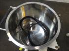 Used Premier Mill Triple Shaft Hidrobot Planetary Mixer, Model MPVDV-360. Approximately 96 gallon total capacity. 304 stainless steel contact parts. With (3) jacketed mix cans, each approx. 31 