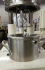 Used Ross Double Planetary Mixer, Model LDM-1. 1 gallon capacity, vacuum. Stainless steel construction, stainless steel jacketed mix can with stainless steel jacket. Hydraulic lift, driven by 1 hp, 1...
