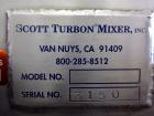 Used Stainless Steel Scott Turbon Mixer, 6 Gallon, Triple Action