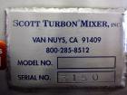 Used- Stainless Steel Scott Turbon Mixer, 6 Gallon, Triple Action