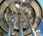 USED: Tokushu Kika Triple Shaft Vacuum Disperser/Kneader Combimix Mixer, model 38L-10, 304 stainless steel. Approximate 10 gallon working capacity. Jacketed can 10-3/4