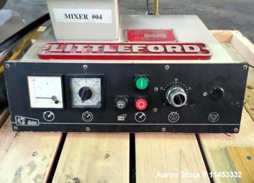 Used- Littleford Lodige Mixer, Model M20. Stainless steel construction. 20 liter capacity chamber with plow blades. Chamber ...