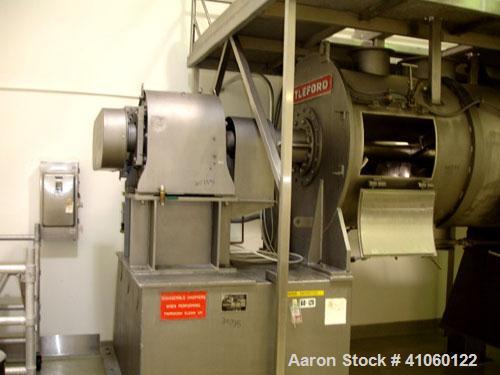 Used Littleford Mixer, Model FKM2000D, stainless steel construction, 73.5 cubic feet total capacity, 43 cubic feet working capacity, (3) 10 hp high speed choppers, stand access doors, weld sanitary p...