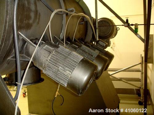 Used Littleford Mixer, Model FKM2000D, stainless steel construction, 73.5 cubic feet total capacity, 43 cubic feet working capacity, (3) 10 hp high speed choppers, stand access doors, weld sanitary p...