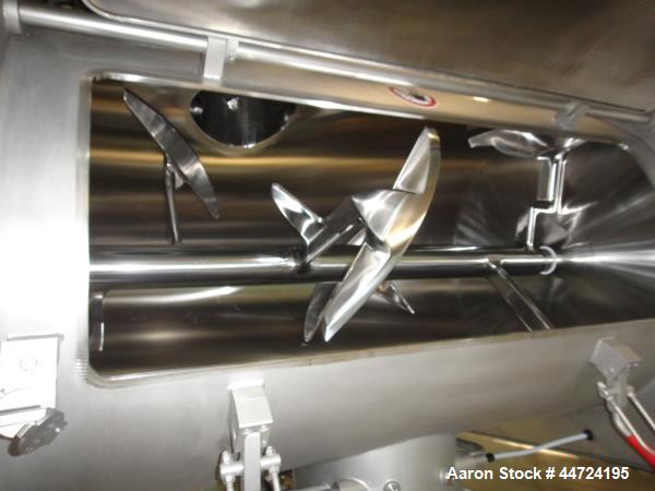 Unused Lodige Model FKM600DR 316L Stainless Steel Ploughshare Mixer.  Unit approximately 600 litre capacity.  Has stainless steel plough blades driven by 11 kw, 1465rpm motor.