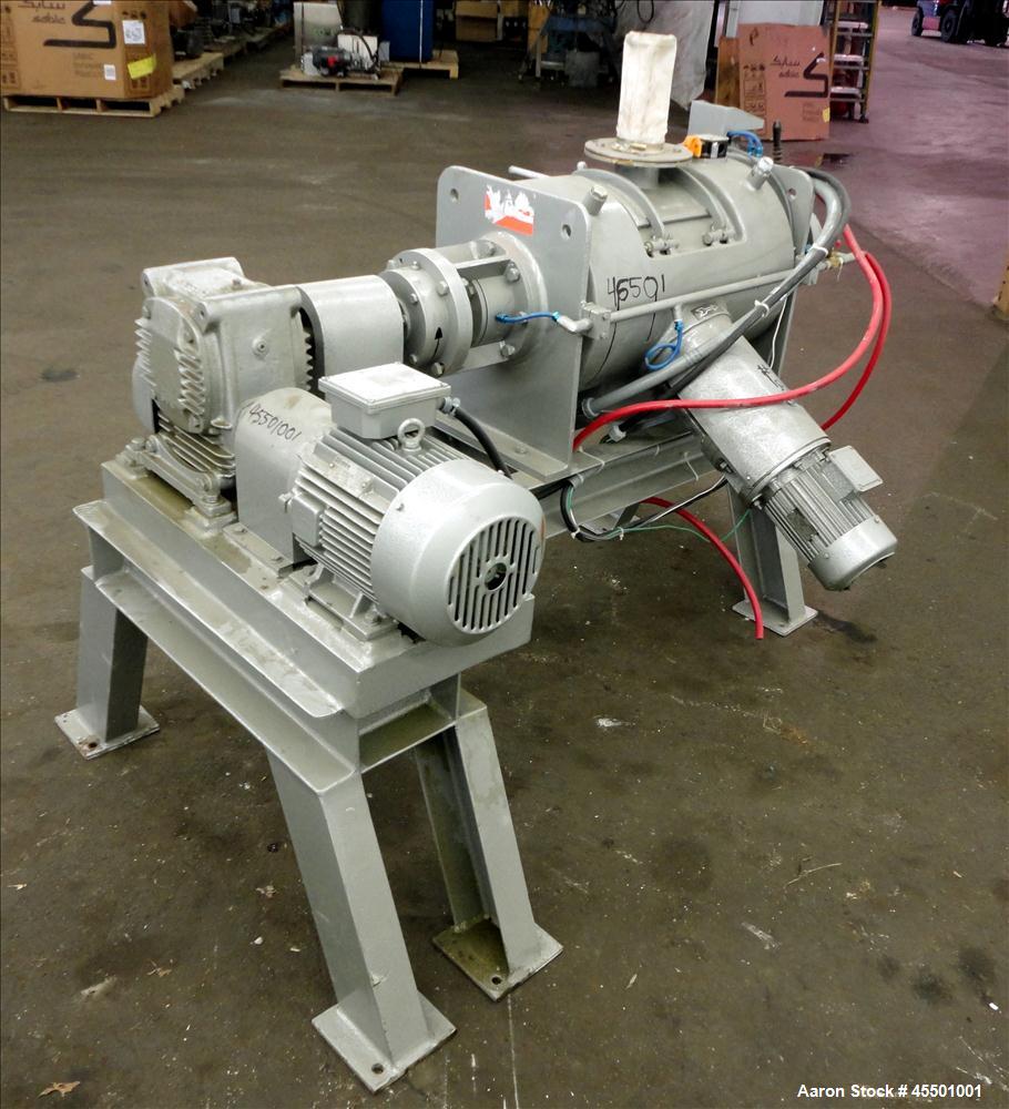 Used Plow Mixer, 304 Stainless Steel, Jacketed, approximately 1.76 Cubic Feet