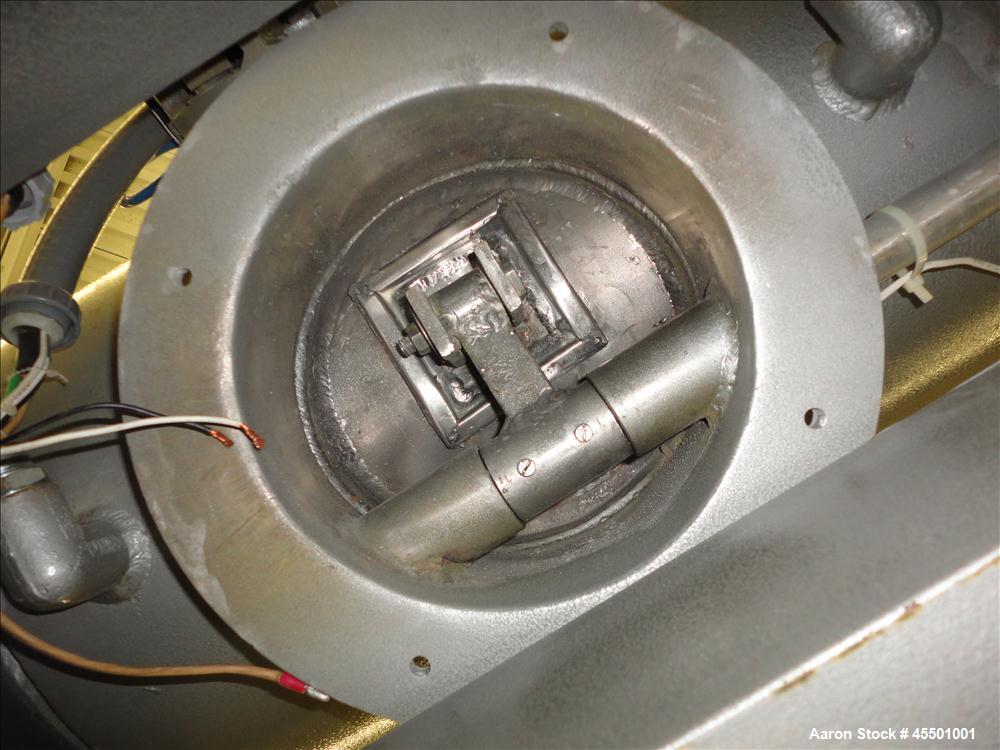 Used Plow Mixer, 304 Stainless Steel, Jacketed, approximately 1.76 Cubic Feet
