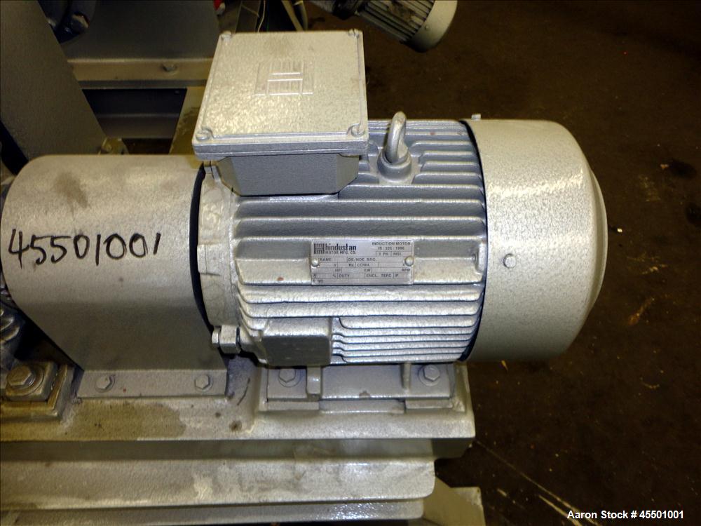 Used Plow Mixer, 304 Stainless Steel, Jacketed, approximately 1.76 Cubic Feet