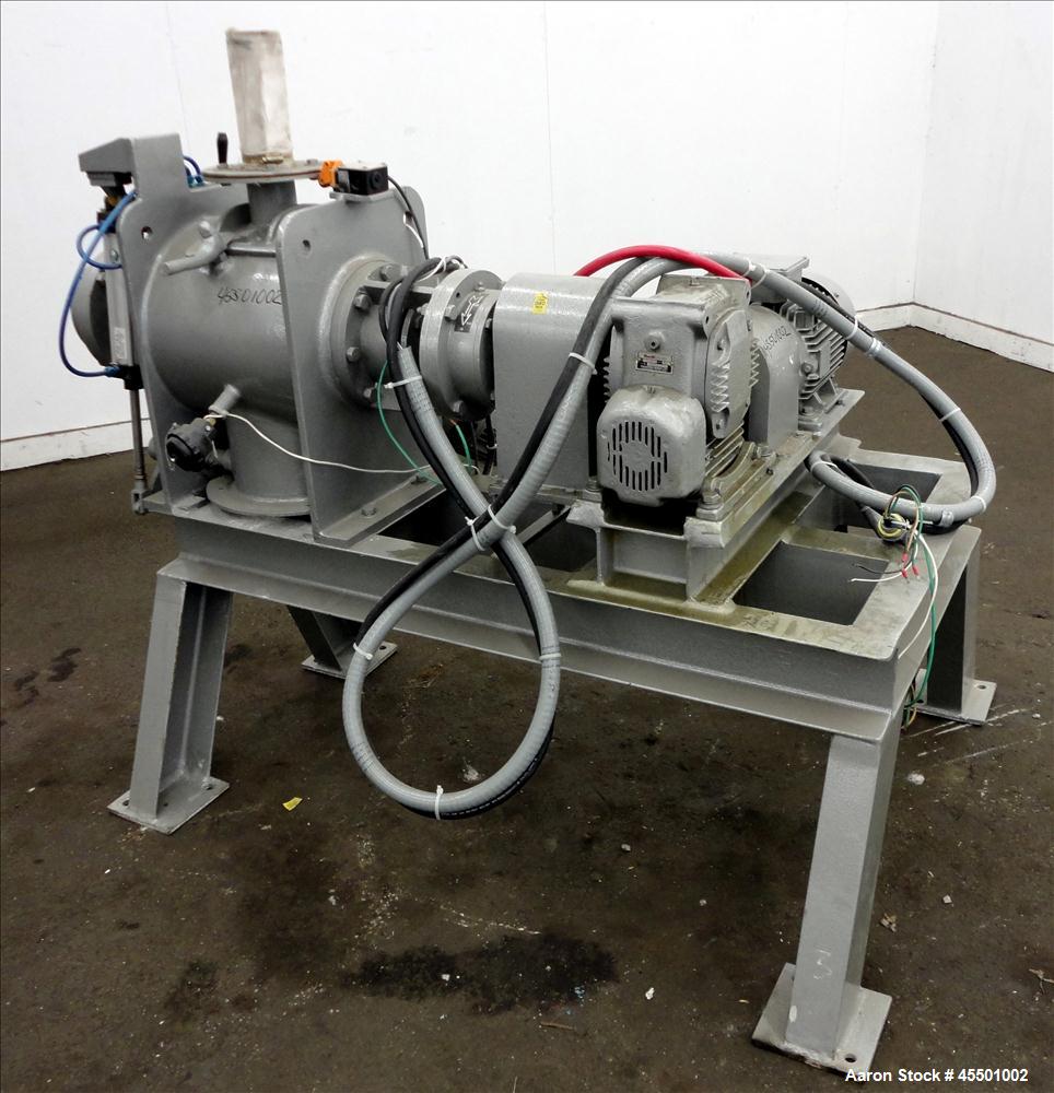 Used Plow Mixer, 304 Stainless Steel, Non-Jacketed, approximately 0.64 Cubic Feet