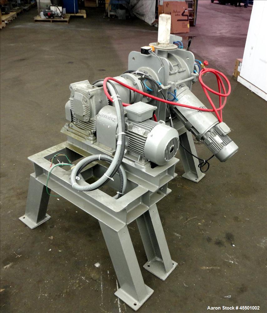 Used Plow Mixer, 304 Stainless Steel, Non-Jacketed, approximately 0.64 Cubic Feet