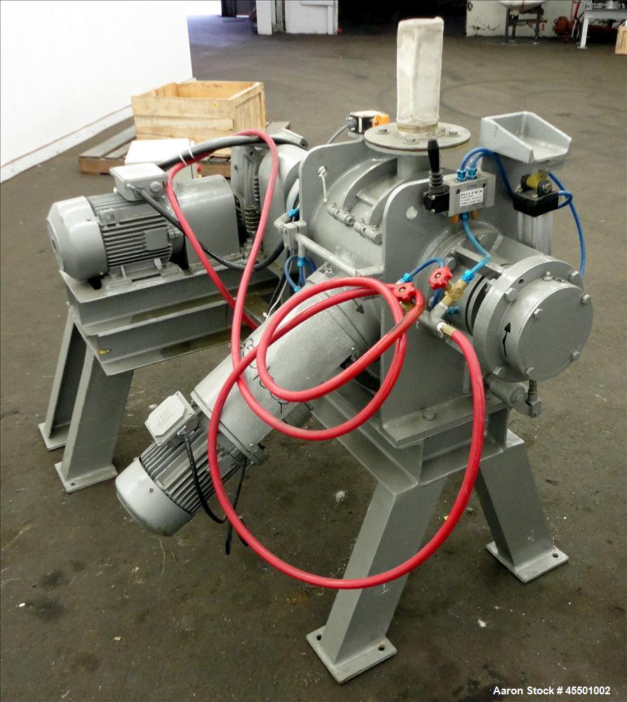 Used Plow Mixer, 304 Stainless Steel, Non-Jacketed, approximately 0.64 Cubic Feet
