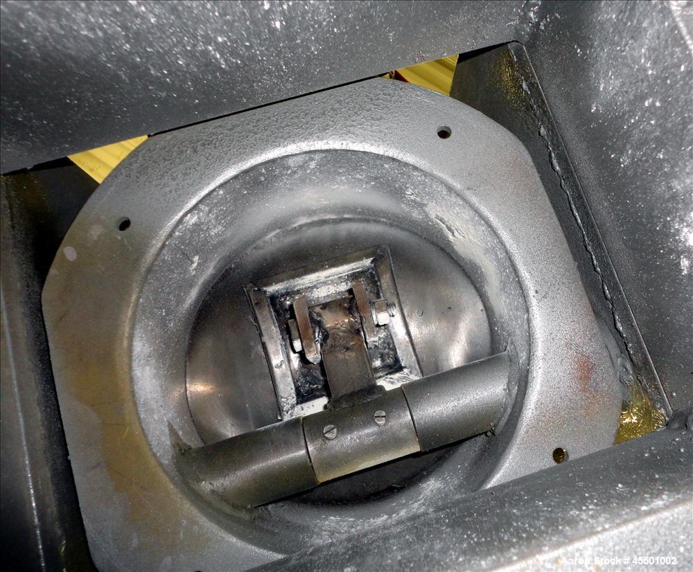 Used Plow Mixer, 304 Stainless Steel, Non-Jacketed, approximately 0.64 Cubic Feet