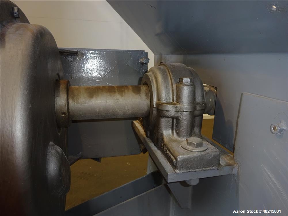 Used Plow Mixer, Approximately 20 Cubic Feet, 316 Stainless steel.