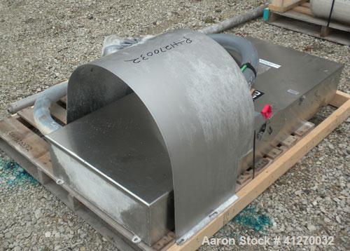 Used American Process Cylinrical Plow Mixer, Model CPB-135, 135 Cubic Feet Working Capacity (220 total), 304 Stainless Steel. 304 stainless steel jacket, chamber 56" diameter x 156" long, Internal ra...