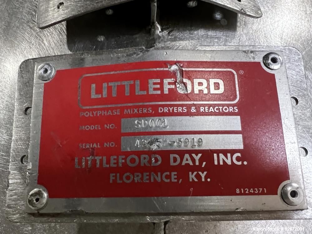 Littleford Day Batch Type Plow Mixer / Vacuum Dryer, Model FKM2000E