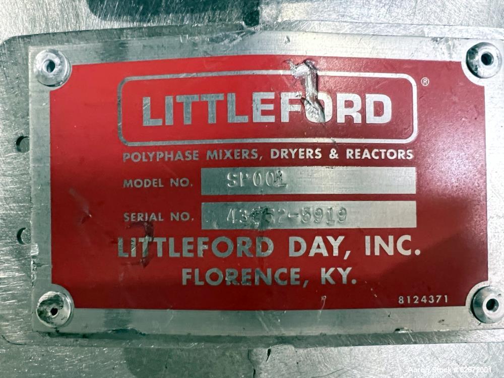 Littleford Day Batch Type Plow Mixer / Vacuum Dryer, Model FKM2000E