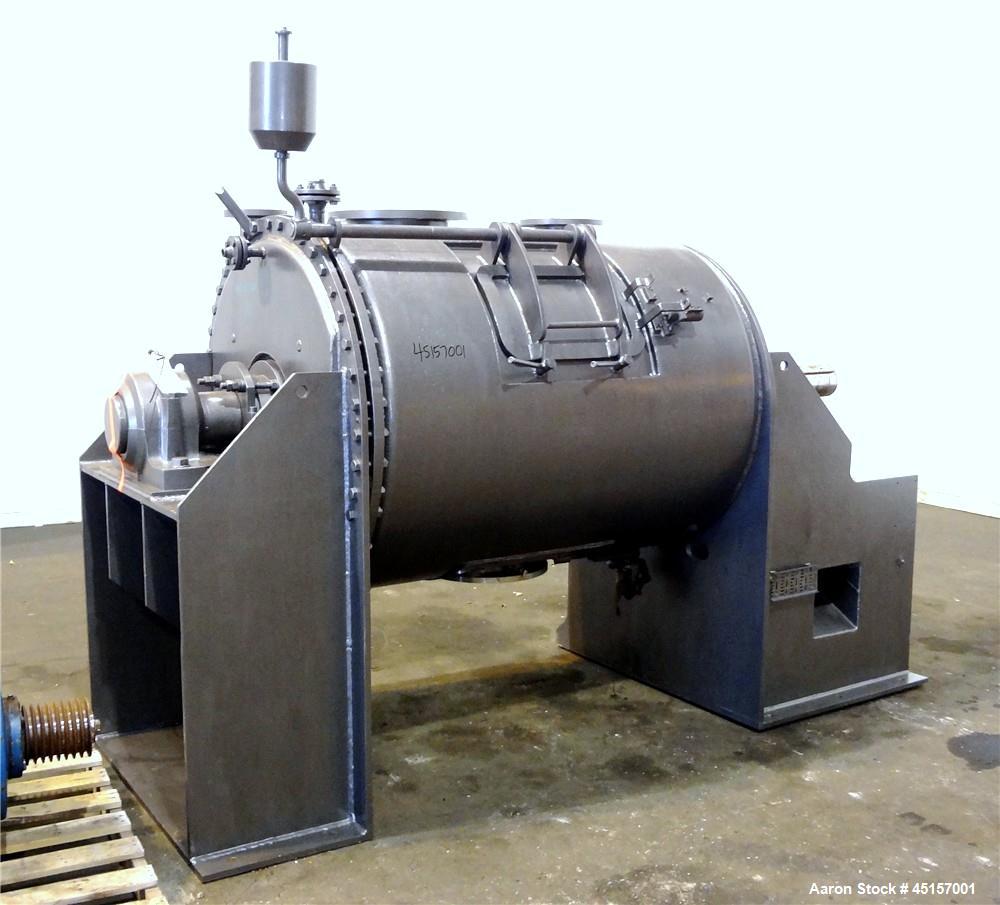 Used Stainless Steel Haagen & Rinau Paddle Mixer Dryer, Type HSM 1200 KV