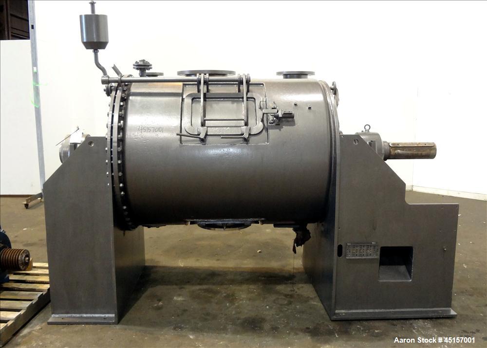 Used Stainless Steel Haagen & Rinau Paddle Mixer Dryer, Type HSM 1200 KV