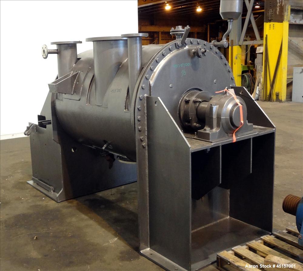Used Stainless Steel Haagen & Rinau Paddle Mixer Dryer, Type HSM 1200 KV