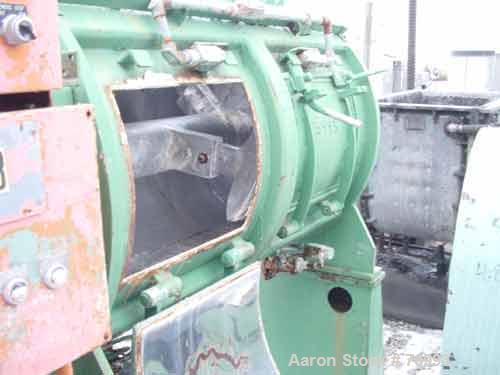 USED: J H Day turbulent mixer, size 25, carbon steel, chrome plated. 22.3 cubic foot total capacity. Carbon steel jacketed chamber 32" diameter x 48" straight side. 6" diameter shaft with 3 bolt-on p...