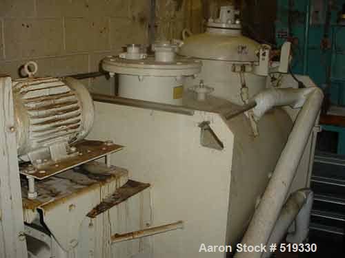 USED: Littleford model DVT-600-D plow mixer/dryer. Built 1994. 316 stainless steel product contact areas. 20" top inlet. 70 psi jacket, 260 degrees F, filter extration system, controls, no chopper.