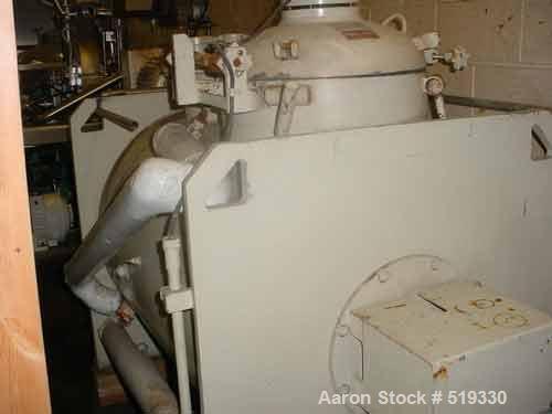 USED: Littleford model DVT-600-D plow mixer/dryer. Built 1994. 316 stainless steel product contact areas. 20" top inlet. 70 psi jacket, 260 degrees F, filter extration system, controls, no chopper.