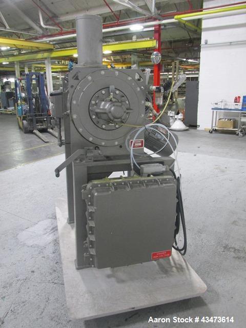 Used Littleford Mixer, Model FM130D. Stainless steel construction 4.6 cubic feet total, 2.8 cubic feet working capacity, jacketed for 75 psi at 320 degrees F. with main shaft motor and chopper motor,...