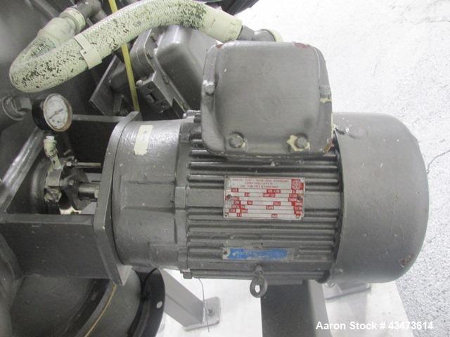 Used Littleford Mixer, Model FM130D. Stainless steel construction 4.6 cubic feet total, 2.8 cubic feet working capacity, jacketed for 75 psi at 320 degrees F. with main shaft motor and chopper motor,...