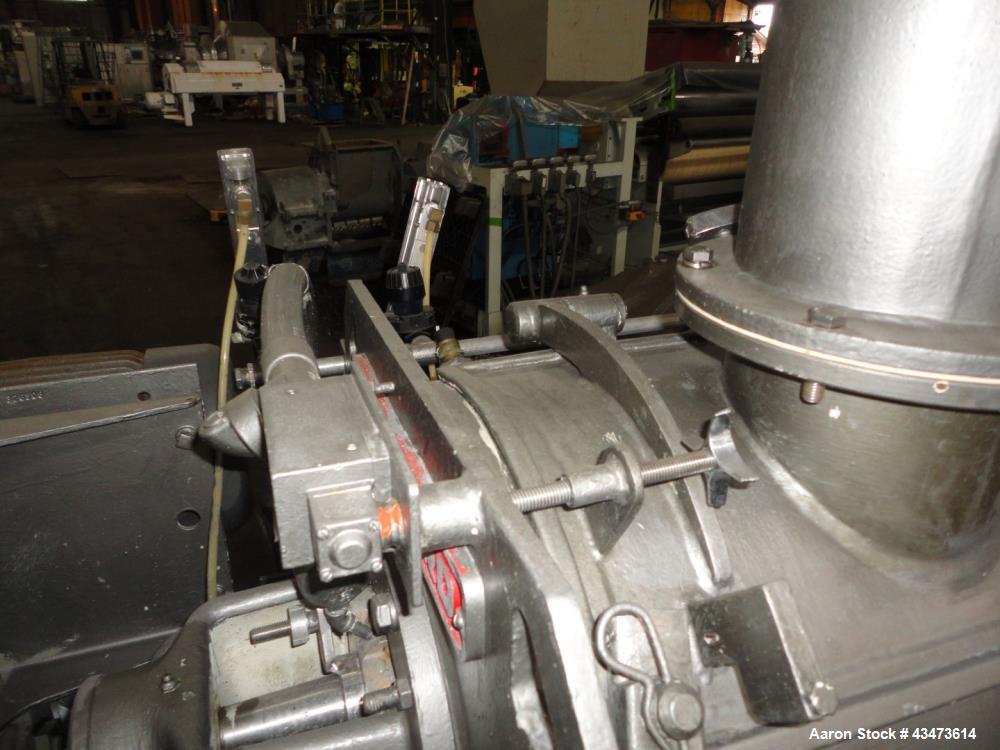 Used Littleford Mixer, Model FM130D. Stainless steel construction 4.6 cubic feet total, 2.8 cubic feet working capacity, jacketed for 75 psi at 320 degrees F. with main shaft motor and chopper motor,...