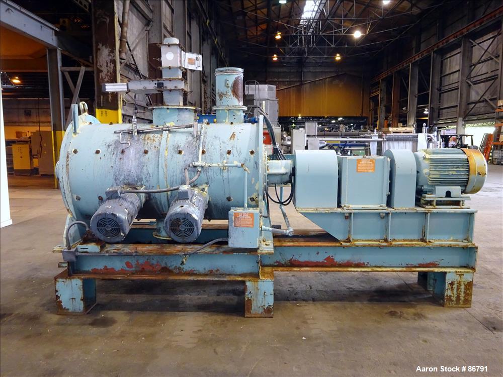 Used Littleford Plow Mixer, Model FKM-1200-E, Carbon Steel. 26.1 Cubic feet wor