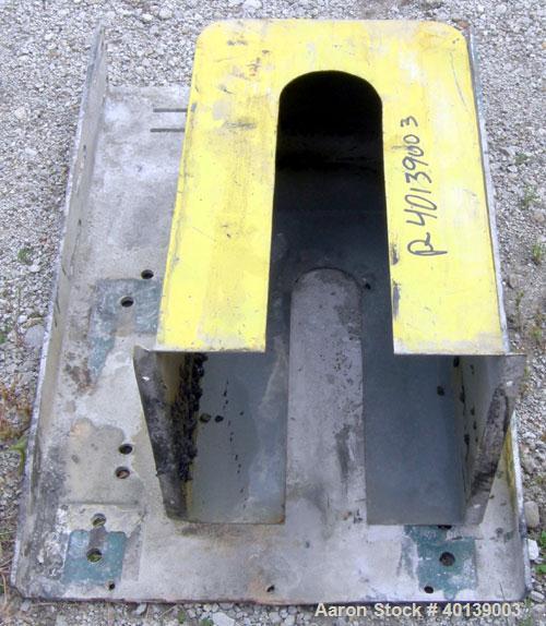 Used Littleford/Lodige Plow Mixer, model FKM-1200E, batch type. 26.1 cubic feet working capacity, 43.4 total, 304 stainless steel. Non-jacketed chamber approximately 38" diameter x 65" straight side....