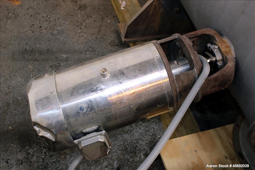 Used Littleford Plow Mixer, Model FKM-1200, 1200 Liters (317 Gallon), 42 Cubic Feet, Batch Type, Stainless Steel. Non-jacketed chamber approximately 37" diameter x 65" straight side. 5" diameter shaf...