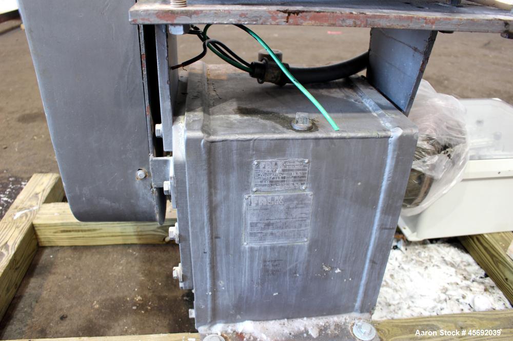 Used Littleford Plow Mixer, Model FKM-1200, 1200 Liters (317 Gallon), 42 Cubic Feet, Batch Type, Stainless Steel. Non-jacketed chamber approximately 37" diameter x 65" straight side. 5" diameter shaf...