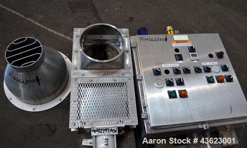 Used Littleford Batch Type Plow Mixer, Model FKM2000E, 321 Stainless Steel. 43 Cubic feet working capacity (73.5  total). Non-jacketed chamber approximate 50” diameter x 79” long. 5” Diameter shaft w...