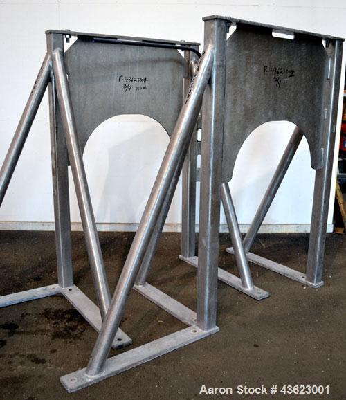 Used Littleford Batch Type Plow Mixer, Model FKM2000E, 321 Stainless Steel. 43 Cubic feet working capacity (73.5  total). Non-jacketed chamber approximate 50” diameter x 79” long. 5” Diameter shaft w...
