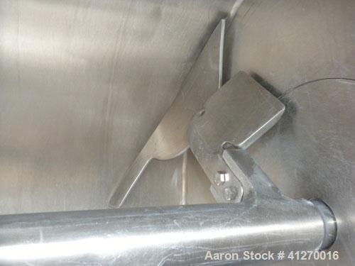 Used Littleford Day Batch Type Plow Mixer, model FKM-300-D, 6 cubic feet working capacity (10 total). 304 stainless steel non-jacketed chamber 24.88" diameter x 39.38" straight side. 2-1/4" diameter ...