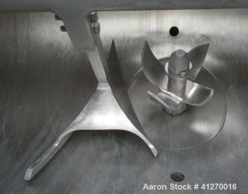 Used Littleford Day Batch Type Plow Mixer, model FKM-300-D, 6 cubic feet working capacity (10 total). 304 stainless steel non-jacketed chamber 24.88" diameter x 39.38" straight side. 2-1/4" diameter ...