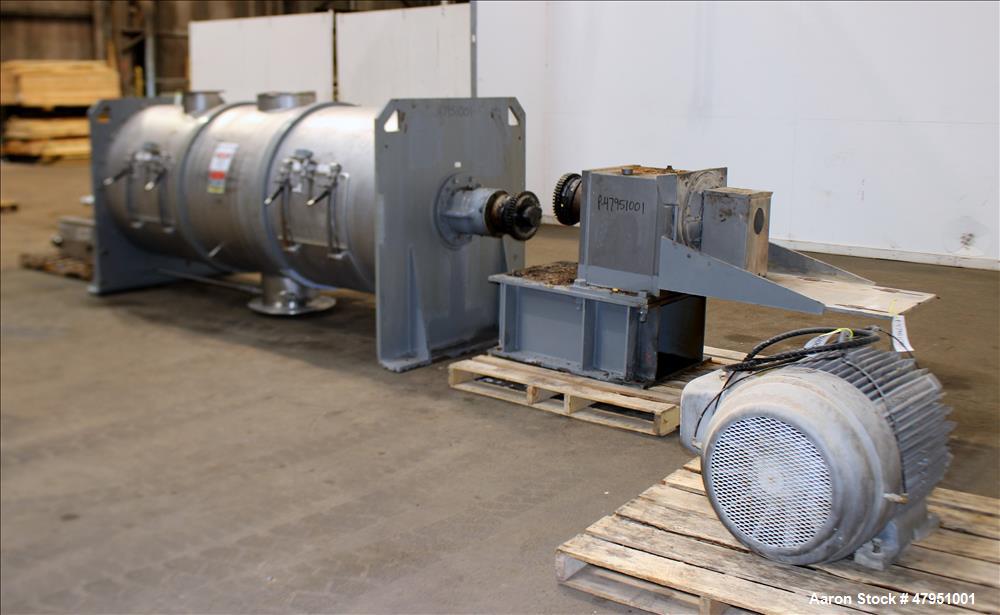 Used Littleford 3000-Liter Horizontal Cylindrical Batch Mixer, Model FKM-3000-D