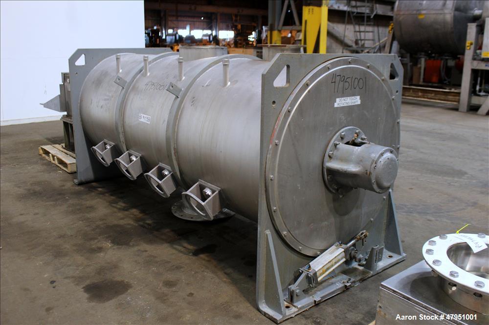 Used Littleford 3000-Liter Horizontal Cylindrical Batch Mixer, Model FKM-3000-D