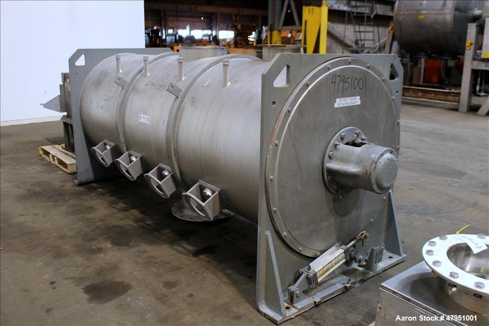 Used- Littleford 3000-Liter Horizontal Cylindrical Batch Mixer, Model FKM-3000-D