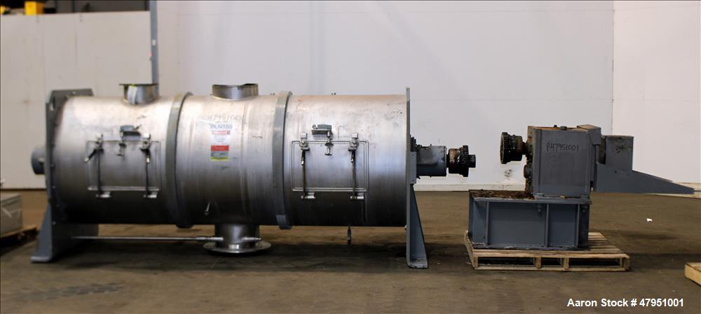 Used Littleford 3000-Liter Horizontal Cylindrical Batch Mixer, Model FKM-3000-D
