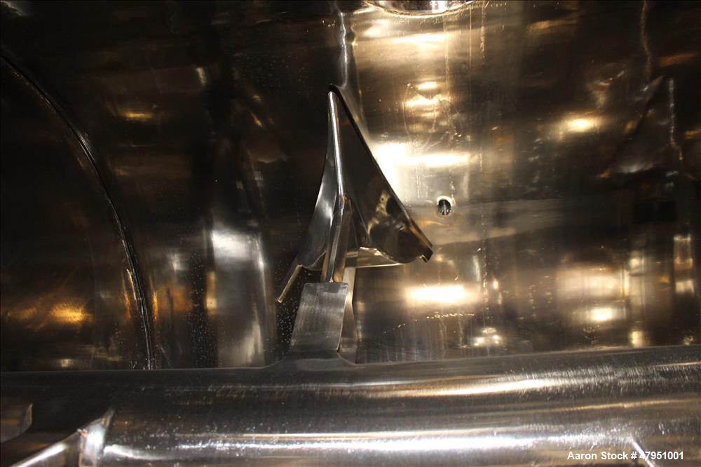 Used Littleford 3000-Liter Horizontal Cylindrical Batch Mixer, Model FKM-3000-D